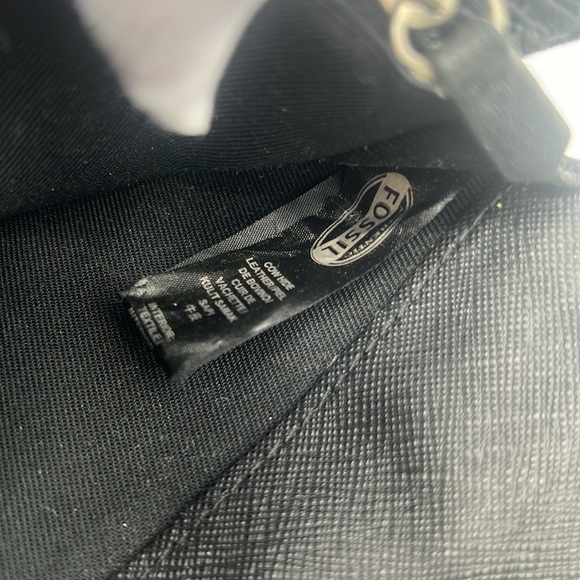 Fossil Issue No. 1954 Cowhide Leather Flap Clutch Wallet Black - Picture 12 of 15